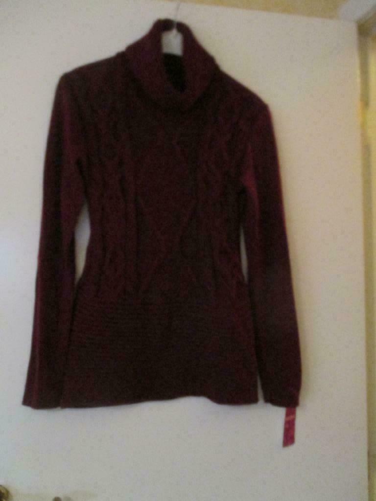 Pull bordeaux à col roulé M NOUVEAU !!!, Moda, Enlèvement ou Envoi, Neuf, Taille 38/40 (M)