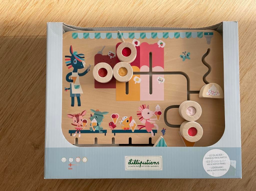 Lilliputiens Ijskraam Mix & Match schuifpuzzel, Ophalen of Verzenden, Nieuw