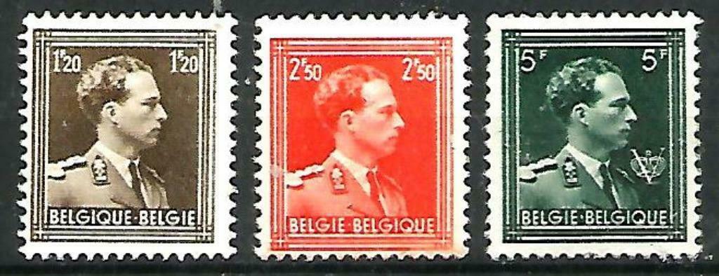België 1956 Kon. Leopold III OBP 1005/7**, Sans timbre, Neuf, Enlèvement ou Envoi, Non oblitéré