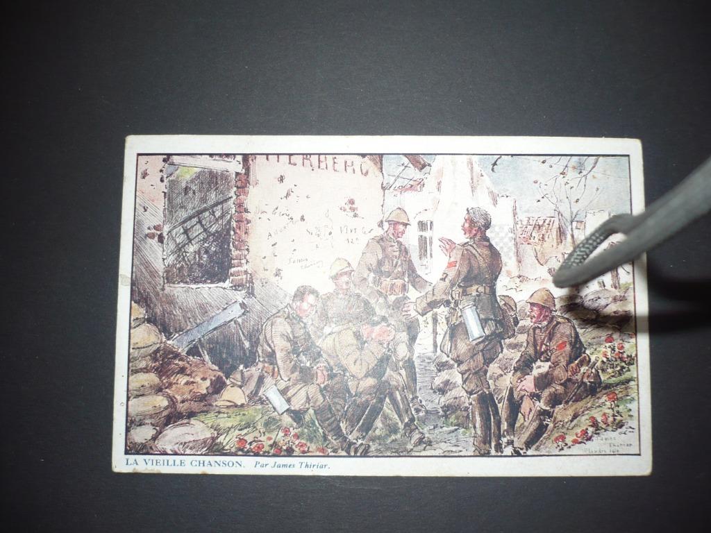 CPA " La Vieille Chanson " de l'Illustrateur James THIRIAR, Collections, Enlèvement ou Envoi, 1940 à 1960, Non affranchie, Politique et Histoire