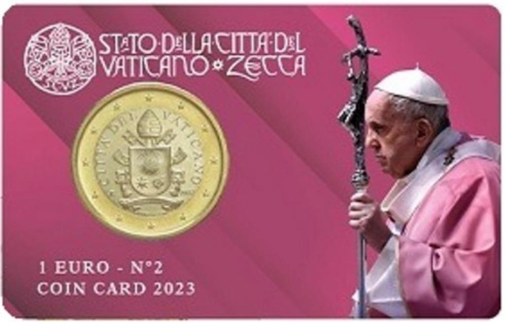 Coincard 1 euro Cité du Vatican 2023 Nr. 2, Enlèvement ou Envoi, Vatican, 1 euro