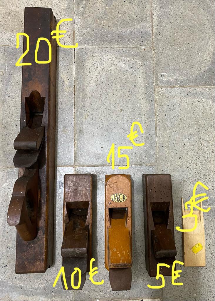 Anciens Rabots a main, prix à partir de 5€, Antiquités & Art, Enlèvement ou Envoi