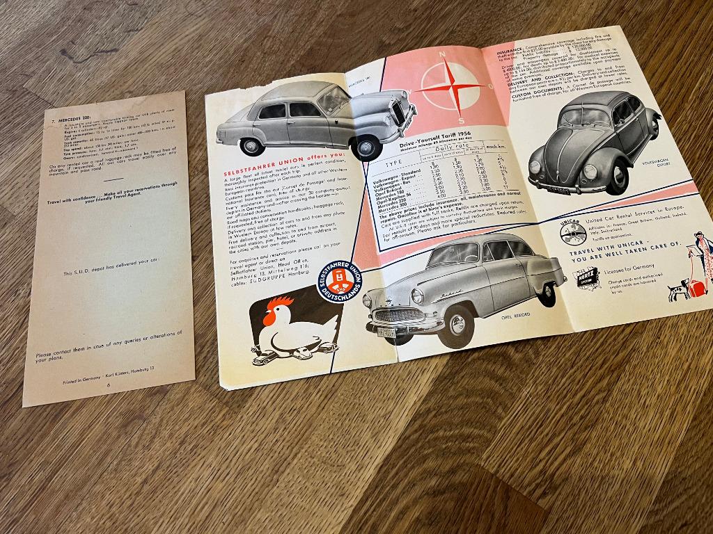 VINTAGE RENTAL CAR FLYERS, Enlèvement ou Envoi