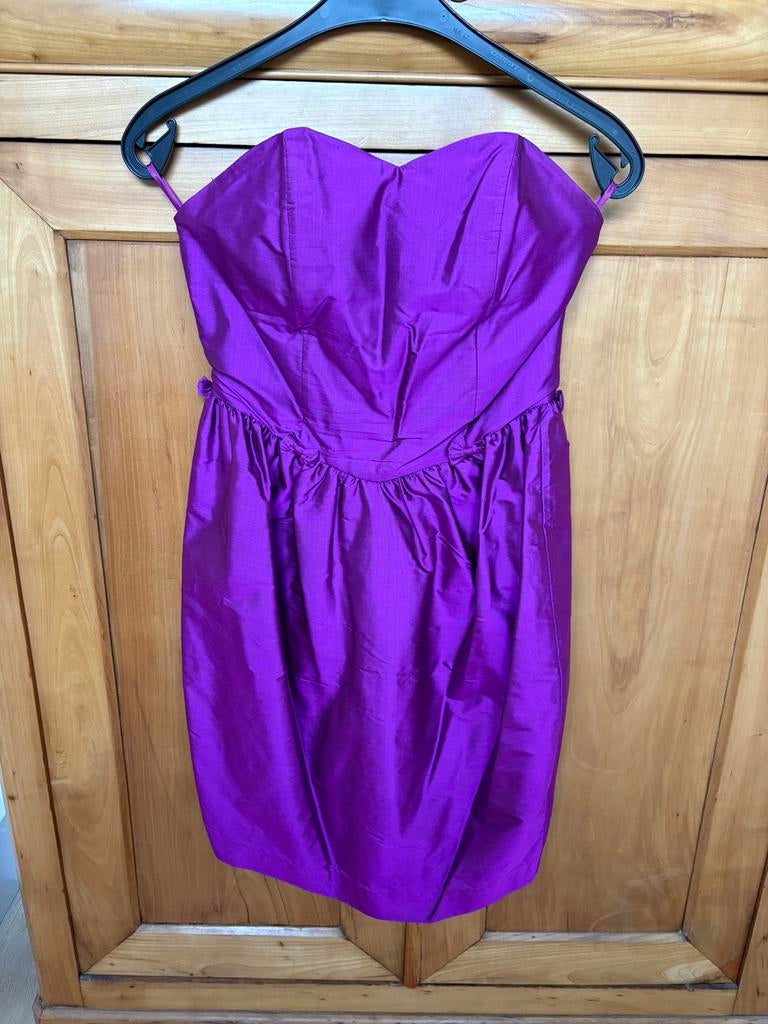 Robe bustier soie fuchsia/violet, Ophalen of Verzenden, Zo goed als nieuw, Paars