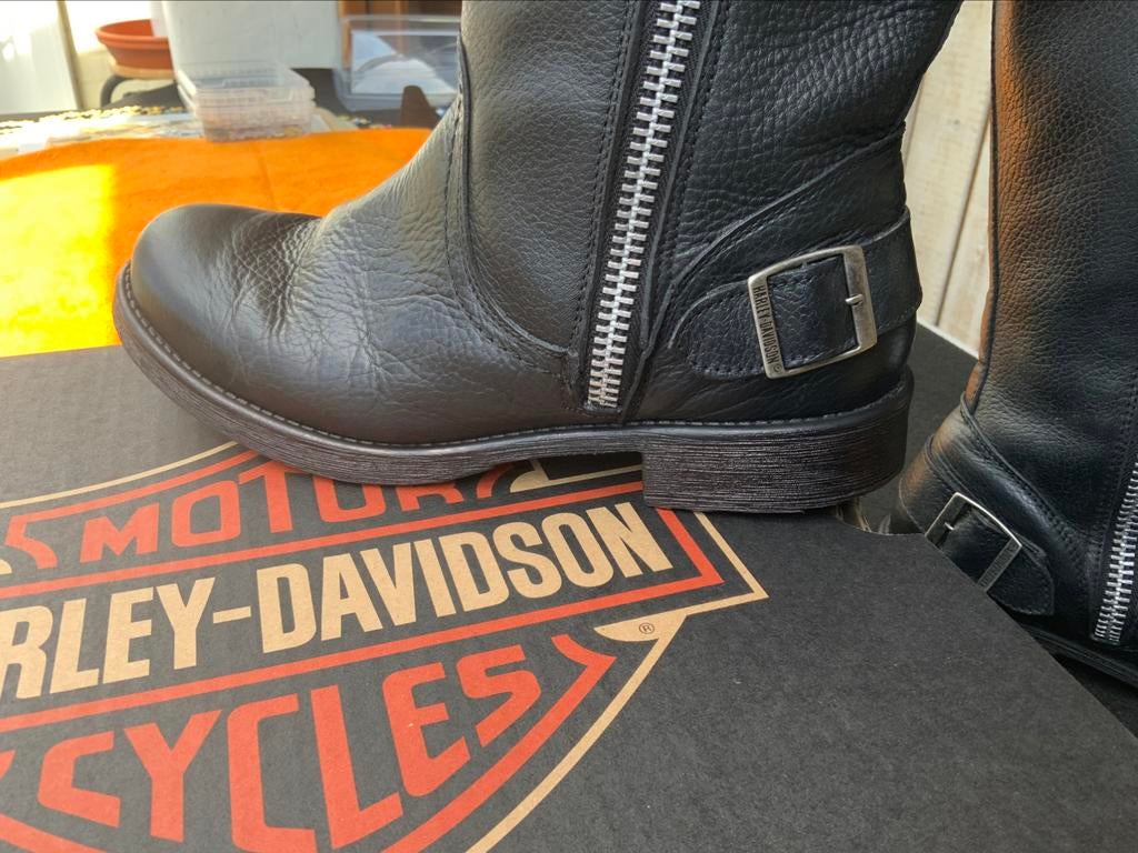 Harley davidson dames laatzen, Ophalen, Zwart, Overige typen, Zo goed als nieuw