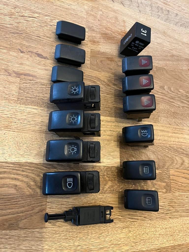 Interrupteurs tableau de bord VW Golf 2, Volkswagen