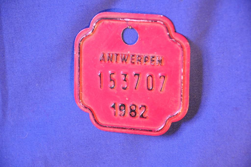 plaque de velo antwerpen 1982, Ophalen of Verzenden, Overige typen