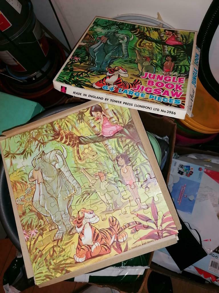 Oude puzzel Disney jungle book, Verzamelen, Verzenden, Gebruikt