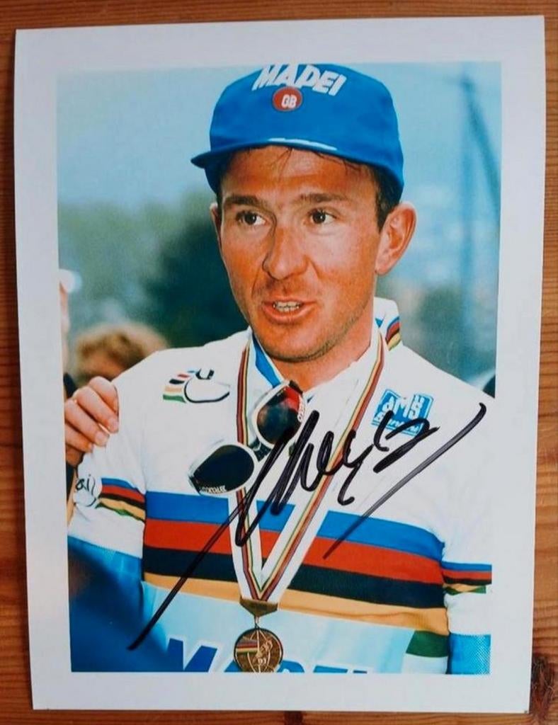 Gesigneerde foto van Johan Museeuw., Envoi, Neuf