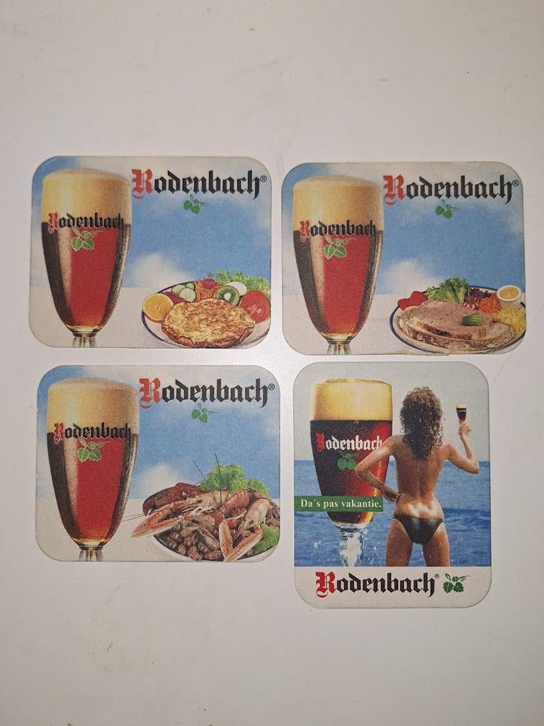 4 verschillende bierviltjes brouwerij Rodenbach Roeselare, Enlèvement ou Envoi