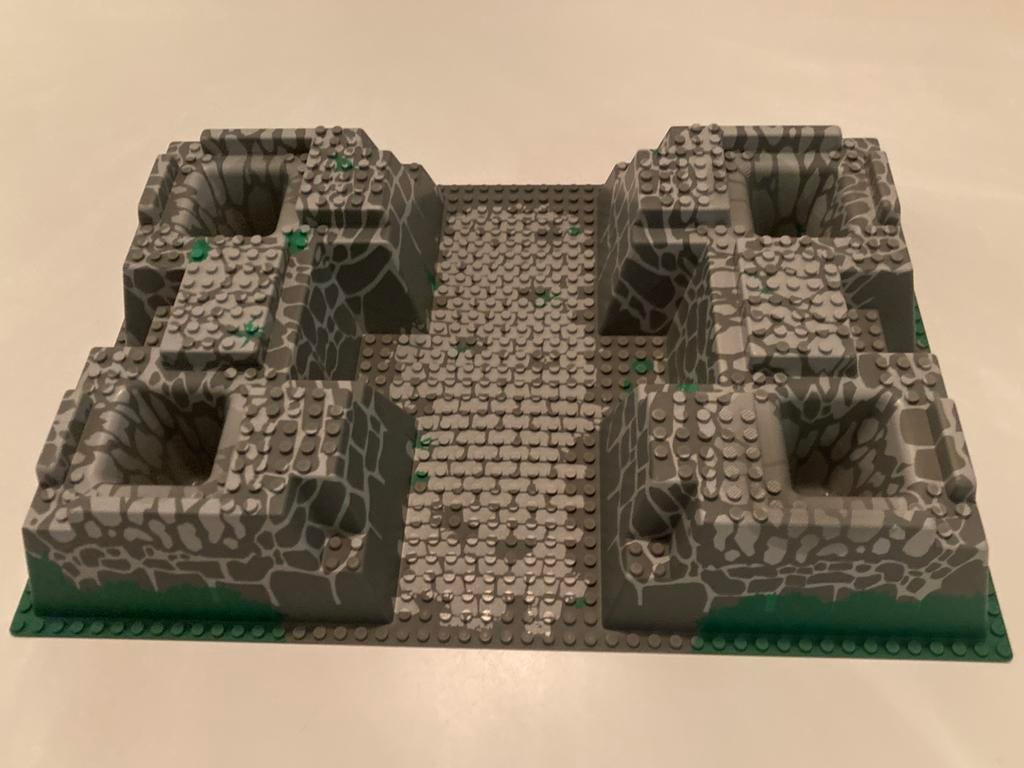 Plaque de base Lego bleu, gris foncé et vert, Envoi, Comme neuf, Briques en vrac, Lego