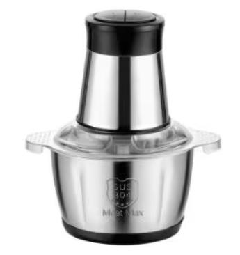 Hachoir/mixeur à viande électrique en acier inoxydable