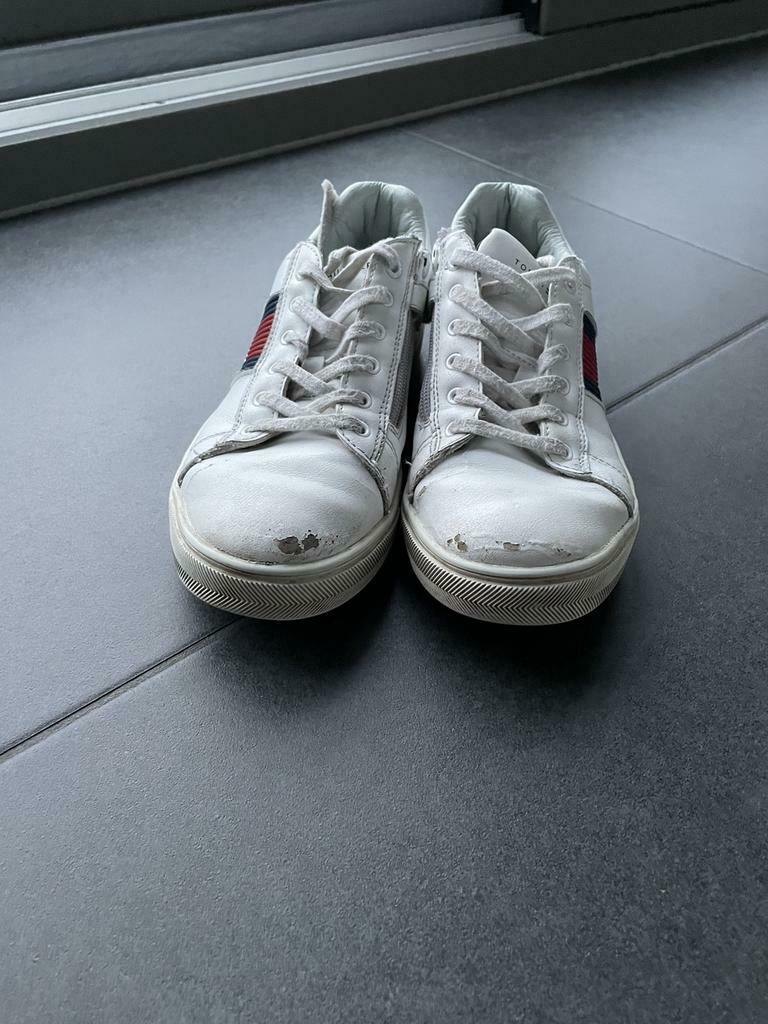 Witte Tommy Hilfiger schoenen maat 38, Tommy Hilfiger, Enlèvement, Utilisé, Chaussures