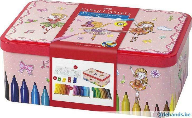 Faber Castell Connector metalen ballerinakist 33 viltstiften, Enlèvement ou Envoi, Neuf