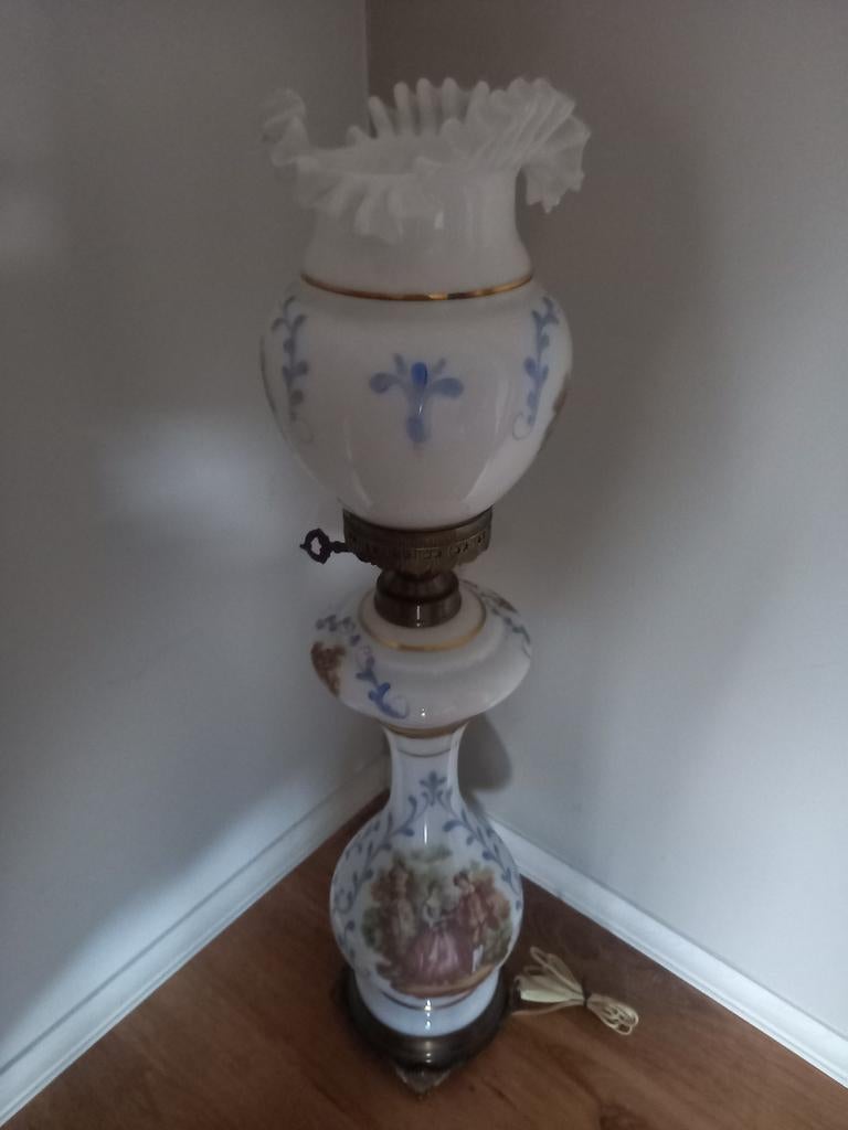Napoleon-lamp in opaline, Antiek en Kunst, Ophalen