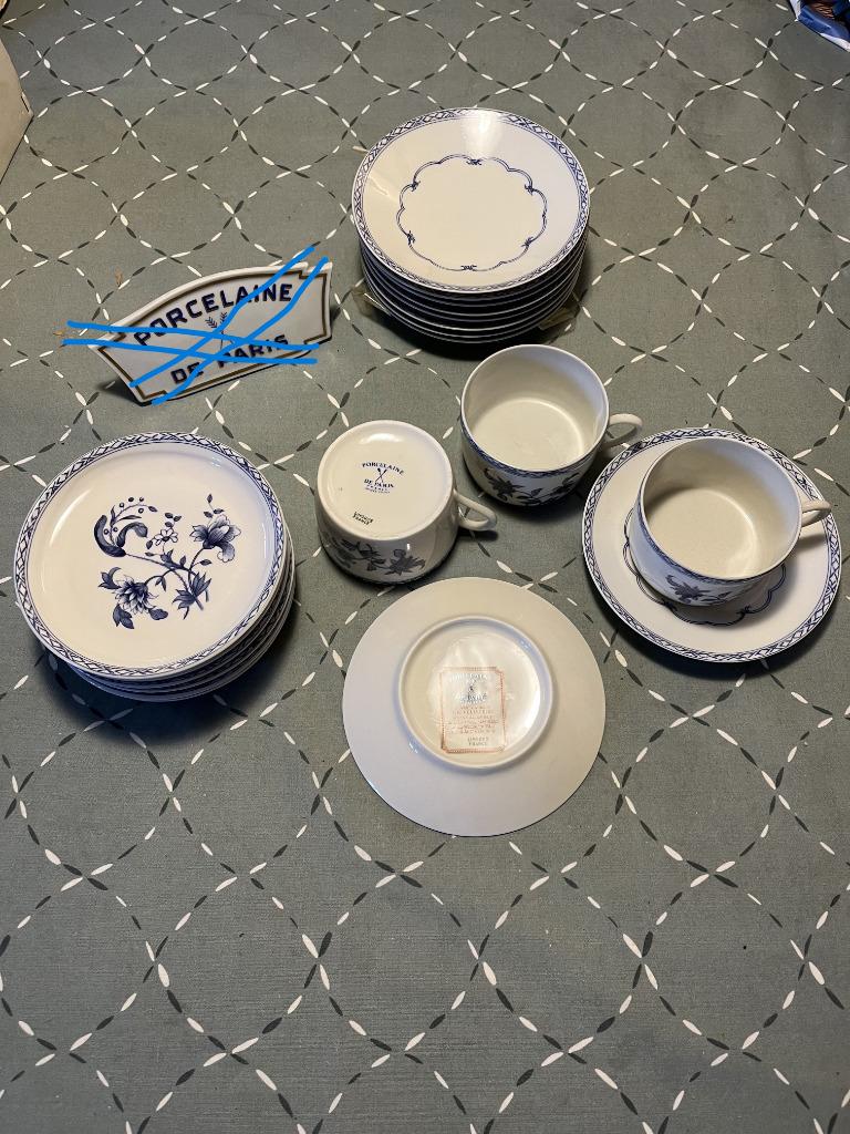 Porcelaine de Paris koffieset nieuw, Verzamelen, Ophalen, Nieuw, Porselein, Kop en/of schotel