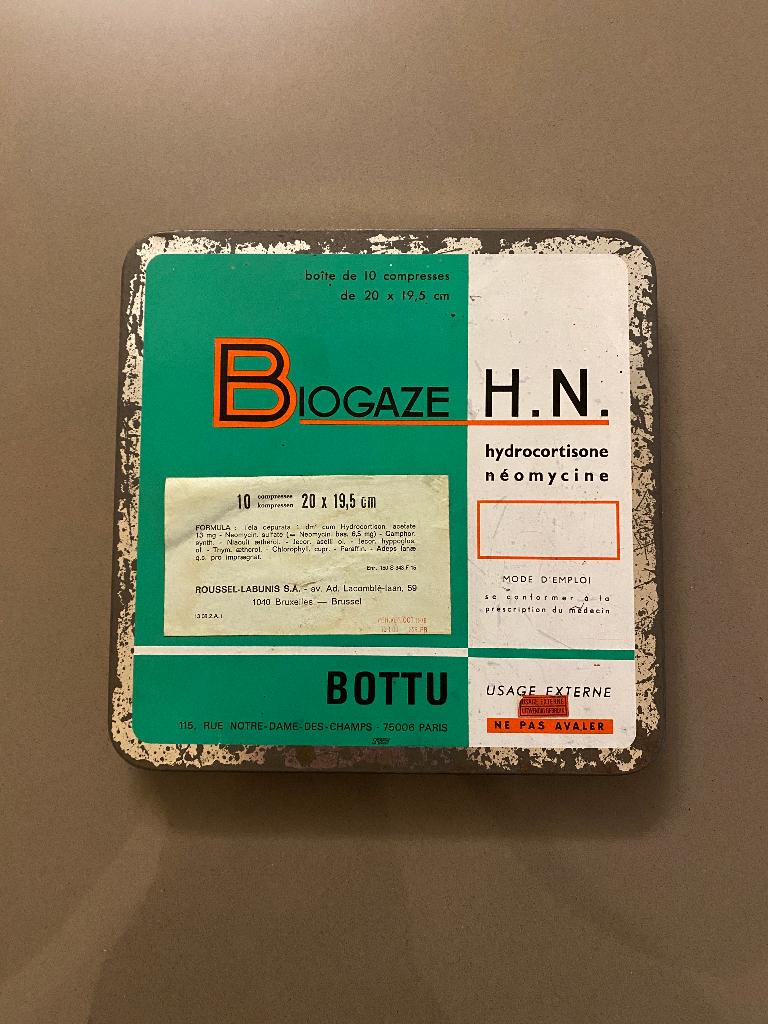 Boîte vintage Biogaze 1976, Verzamelen, Blikken, Gebruikt, Overige, Overige merken, Ophalen of Verzenden