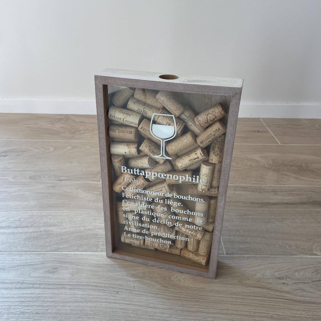 Cadre bouchons Liège à remplir, Moins de 50 cm, Comme neuf, Enlèvement, Bois