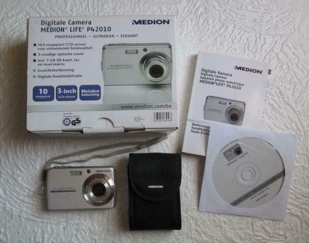 MEDION - Appareil Photo Numérique 10 Mégapixels, TV, Hi-fi & Vidéo, 10 Mégapixel, Enlèvement ou Envoi, Autres Marques, Moins de 4 fois