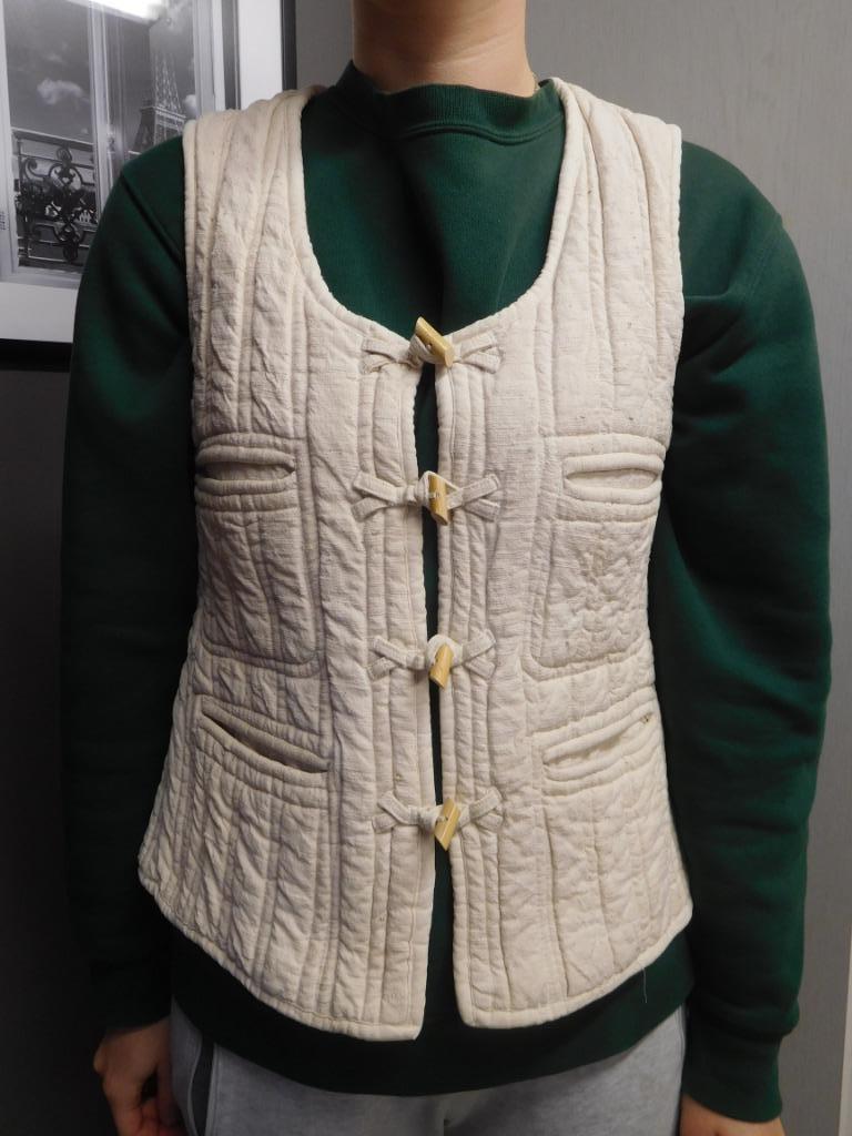 Ecru mouwloos vest XS, Kleding | Dames, Ophalen of Verzenden, Zo goed als nieuw, Maat 34 (XS) of kleiner, Beige