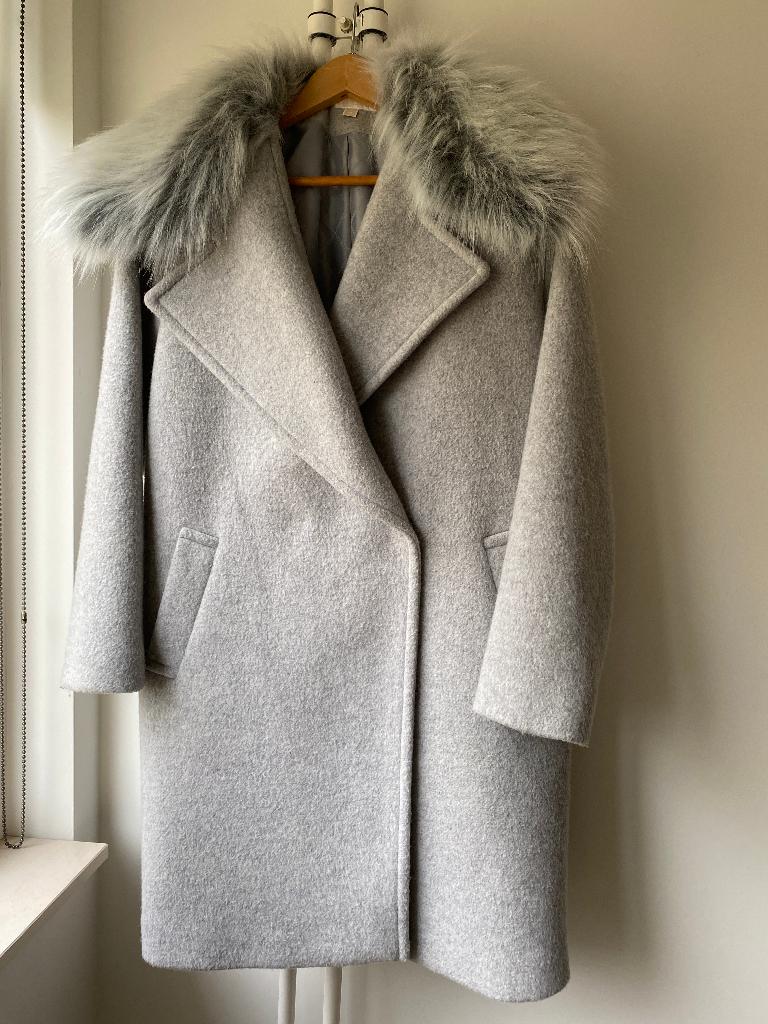 Michael Kors mantel wol grijs, Kleding | Dames, Michael Kors, Ophalen of Verzenden, Zo goed als nieuw, Maat 34 (XS) of kleiner