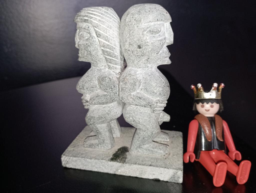 366) Beeldje naakte man en vrouw, Antiek en Kunst, Ophalen of Verzenden