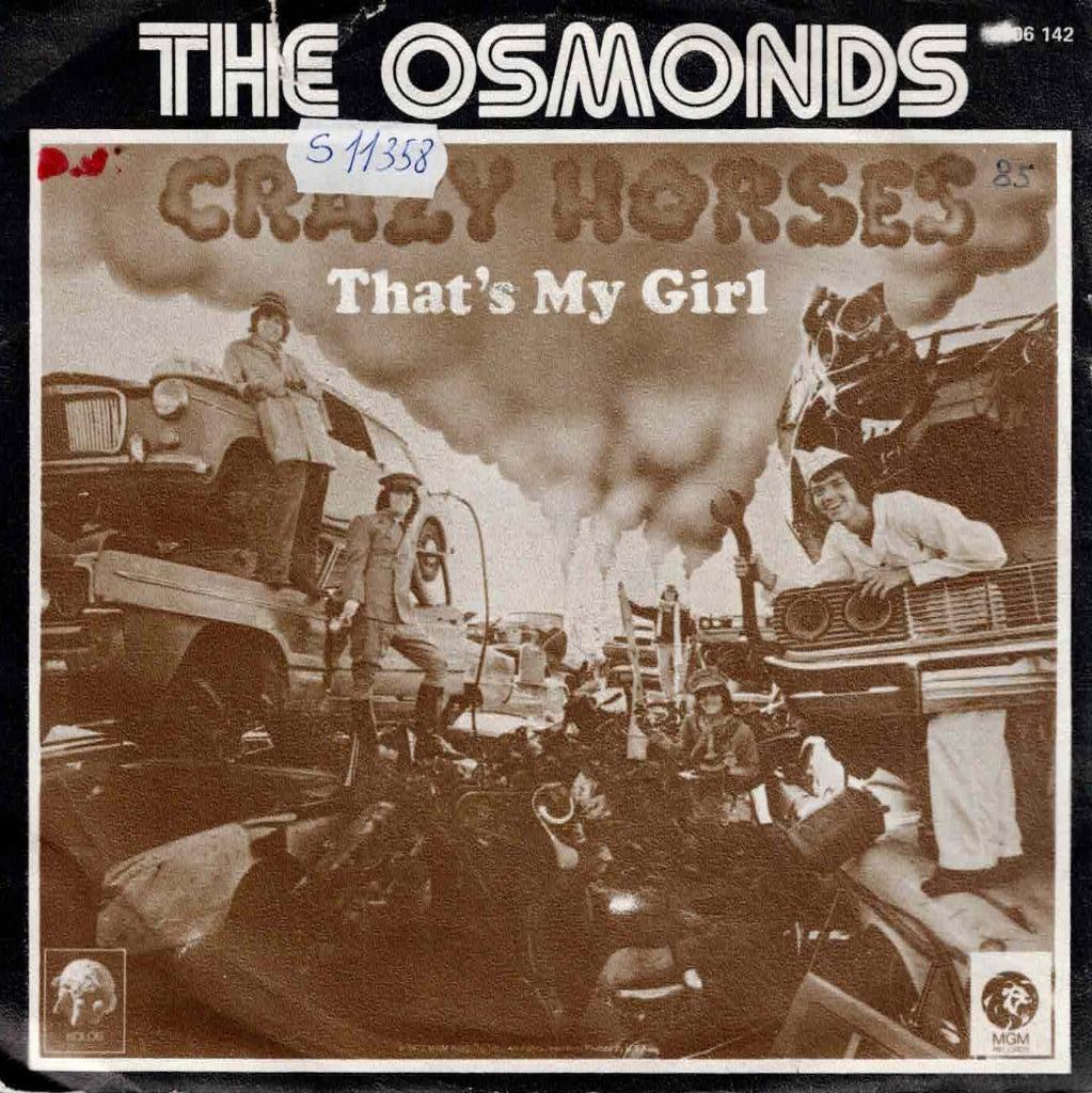 Vinyl, 7"   -   The Osmonds – Crazy Horses, Ophalen of Verzenden, Overige formaten