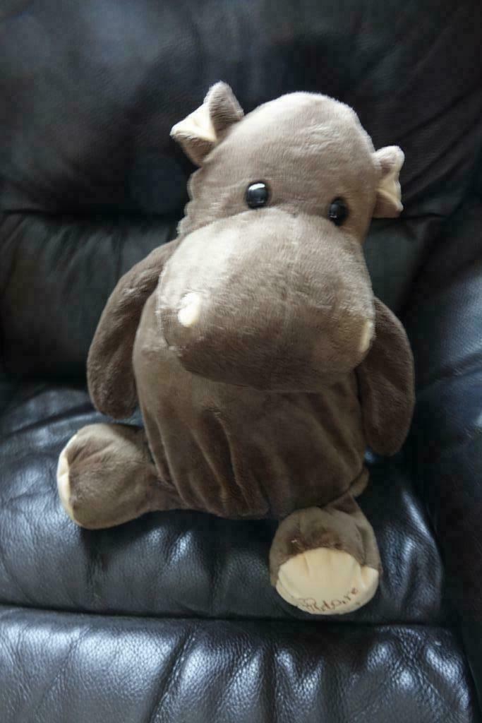 zeer zachte knuffel nijlpaard ca 40 cm, Ophalen of Verzenden, Zo goed als nieuw, Overige typen