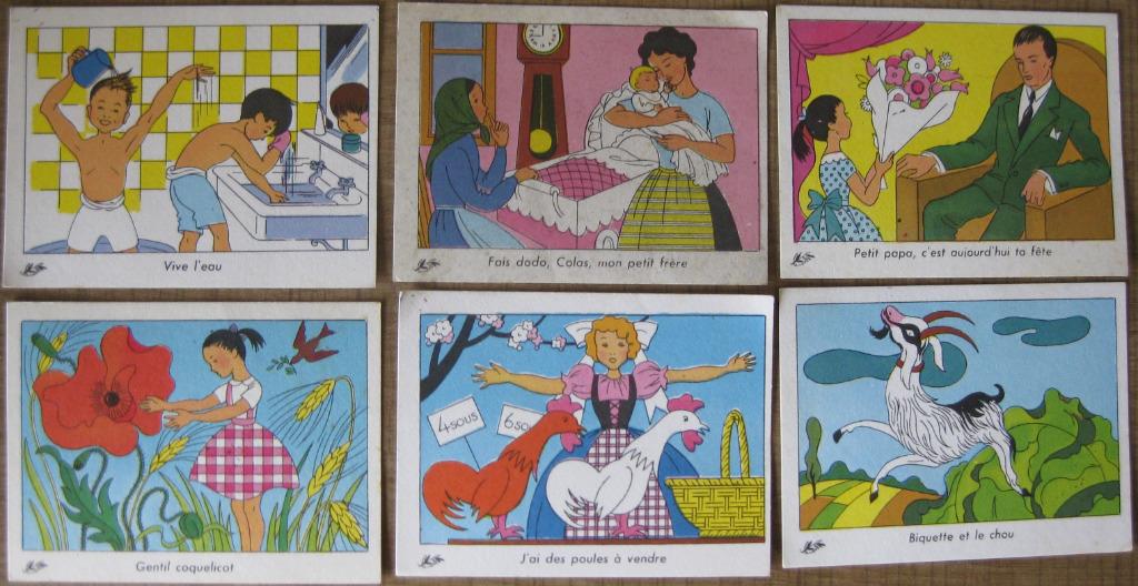 6 oude prentjes (Franstalig), Enlèvement ou Envoi, Utilisé, Autres sujets/thèmes, Gravure