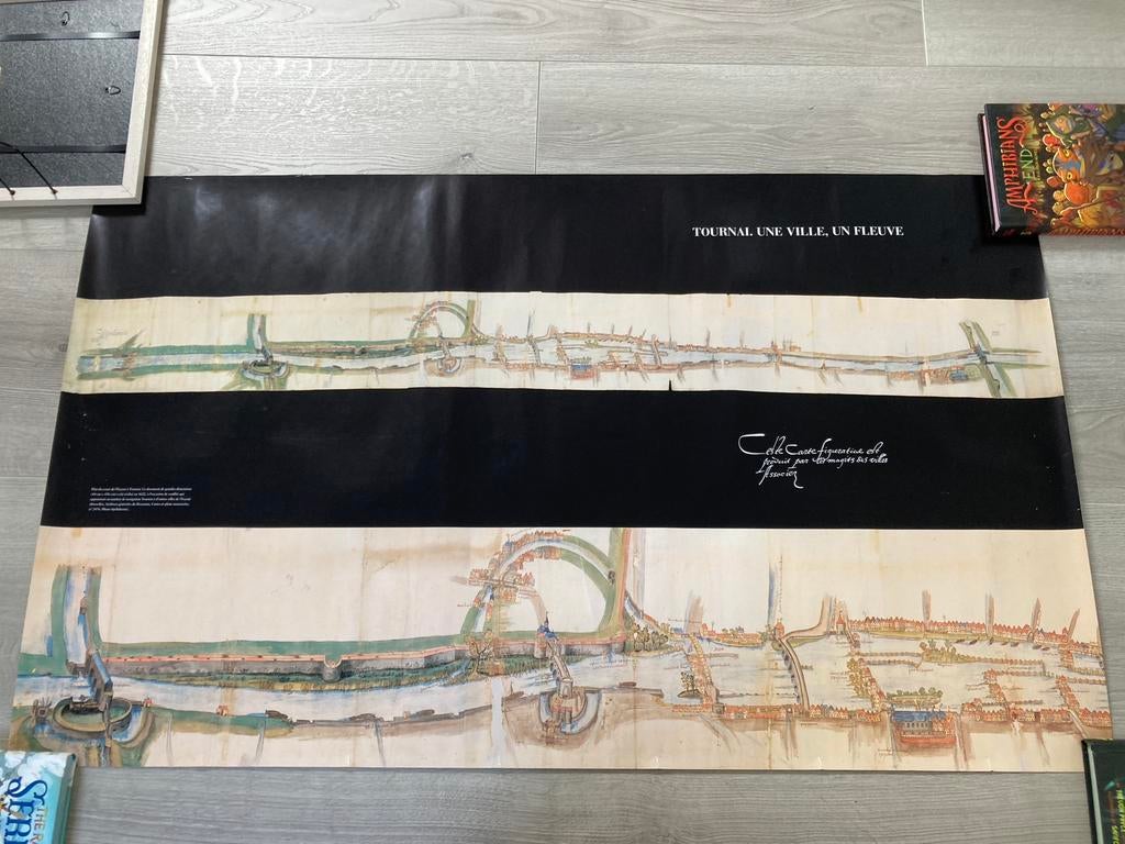 Tournai une ville un fleuve poster, Gebruikt, Verzenden, Deurposter of groter, Rechthoekig Liggend