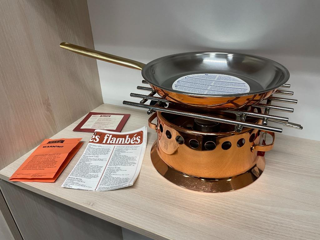 Printemps Suisse Culinox Flambeer Rechaud Copper Flambe, Enlèvement