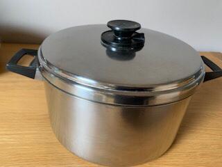 Grote kookpot met bijhorend deksel. Inox., Enlèvement, Utilisé