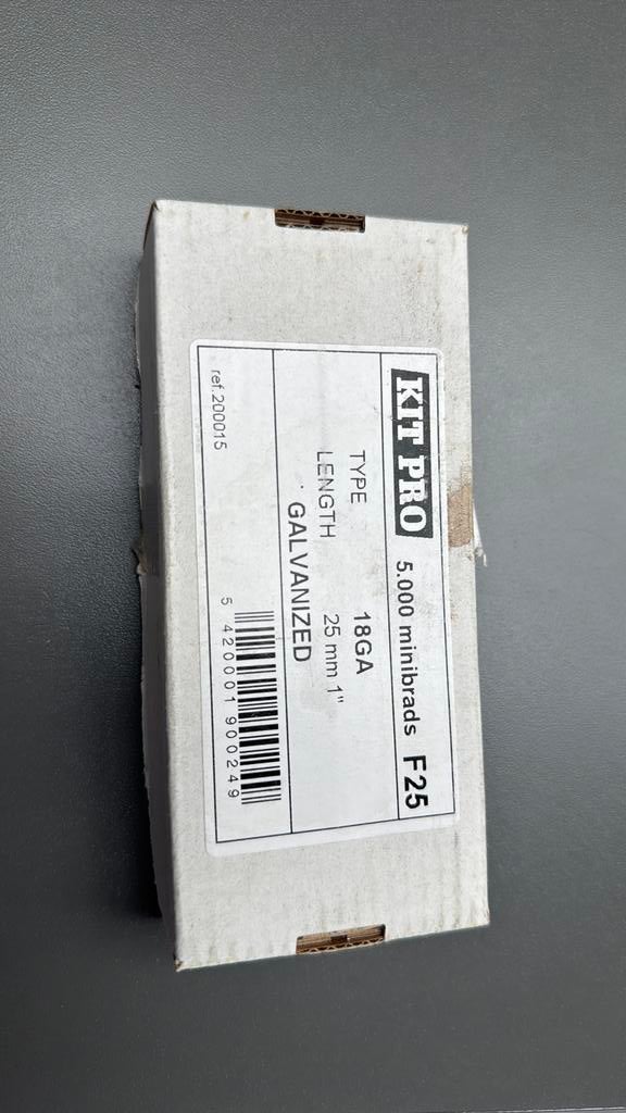 Minibrads F25, Ophalen, Zo goed als nieuw, Minder dan 50 mm, Spijkers