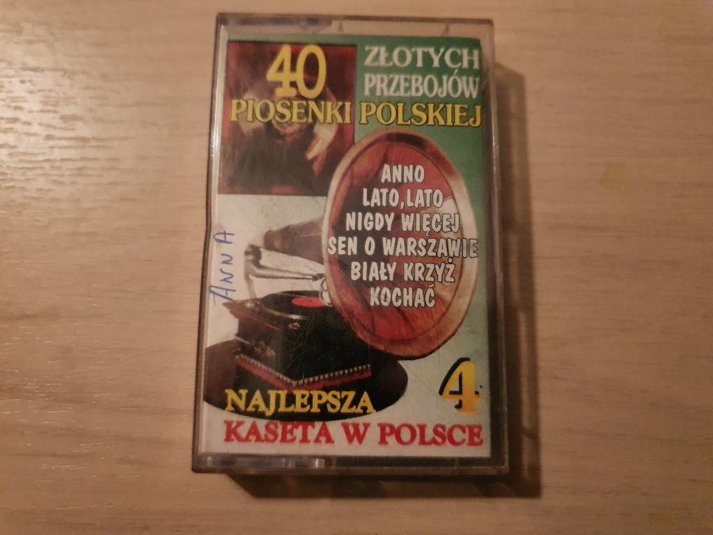 40 Złotych Przebojów Piosenki Polskiej vol 4, Cd's en Dvd's, Cassettebandjes, Wereldmuziek, 1 bandje, Ophalen of Verzenden, Zo goed als nieuw