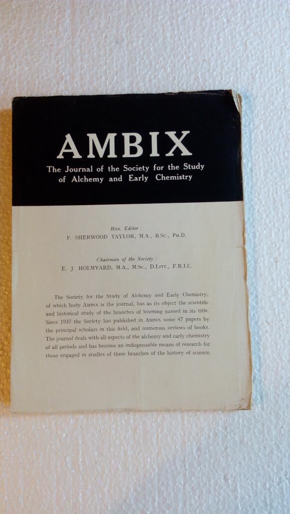 Ambix nr 1 / Journal of the Society for the study of Alchemy, Verzenden