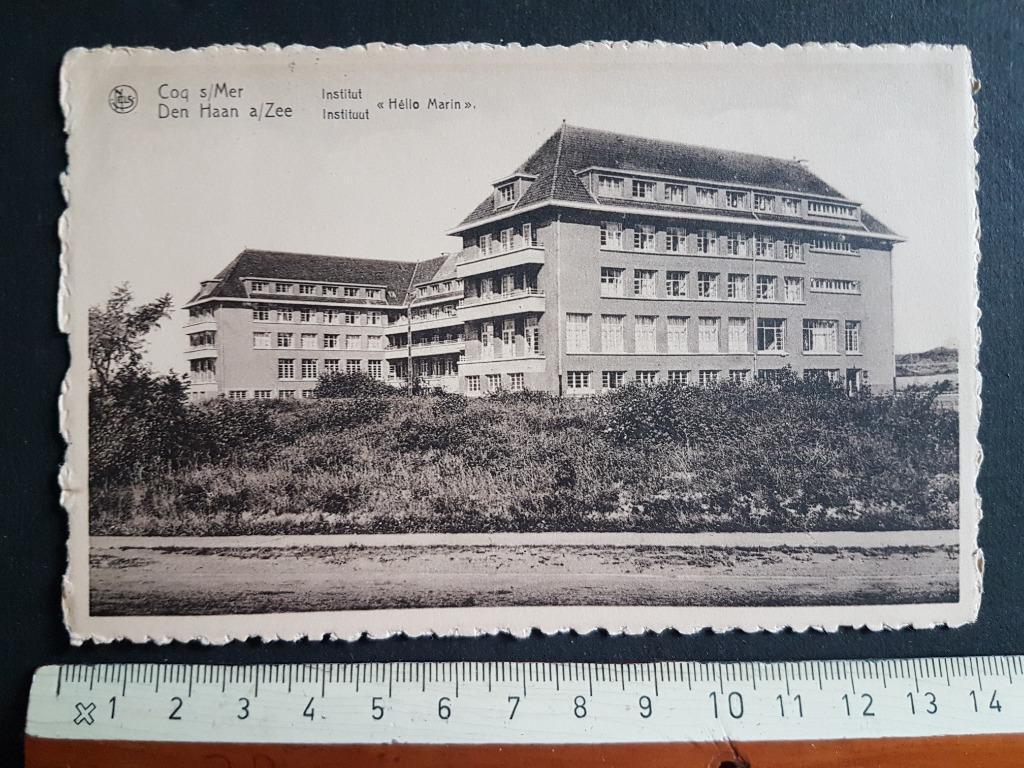 Postkaart De Den Haan a/Zee Coq s/Mer Instituut Hélio Marin, Verzamelen, Ophalen of Verzenden, 1940 tot 1960, Gelopen, West-Vlaanderen