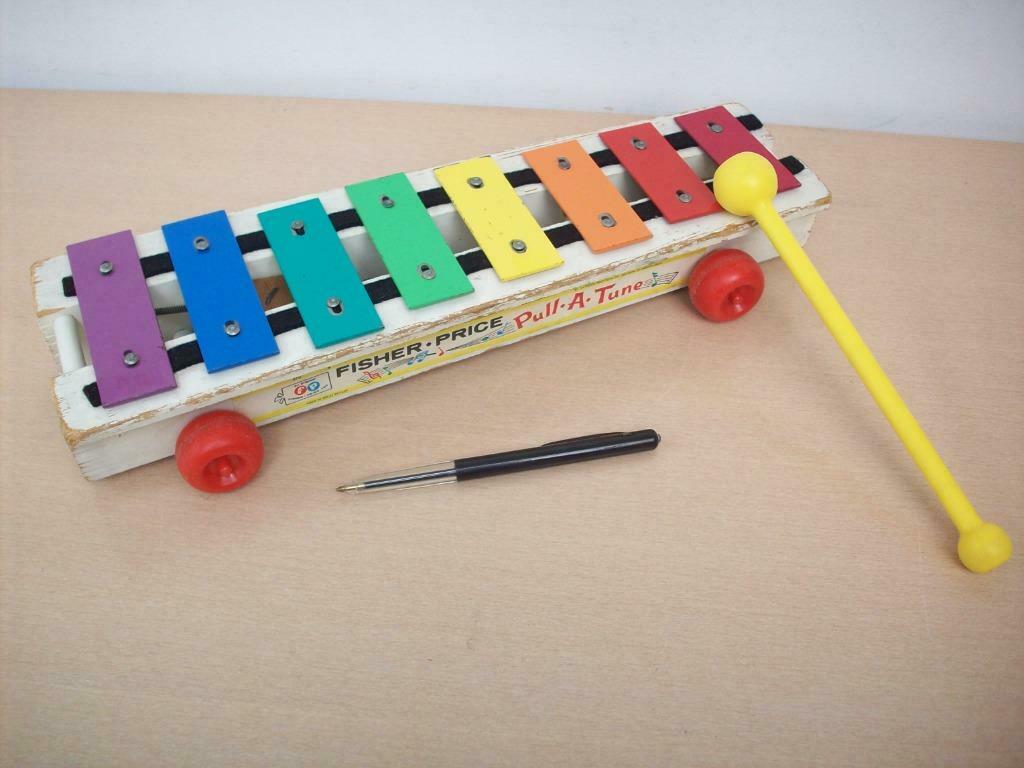 Fisher Price "Pull-A-Tune Xilopfone" 1957 (in hout), Enlèvement, Utilisé, Set de jeu, Sonore