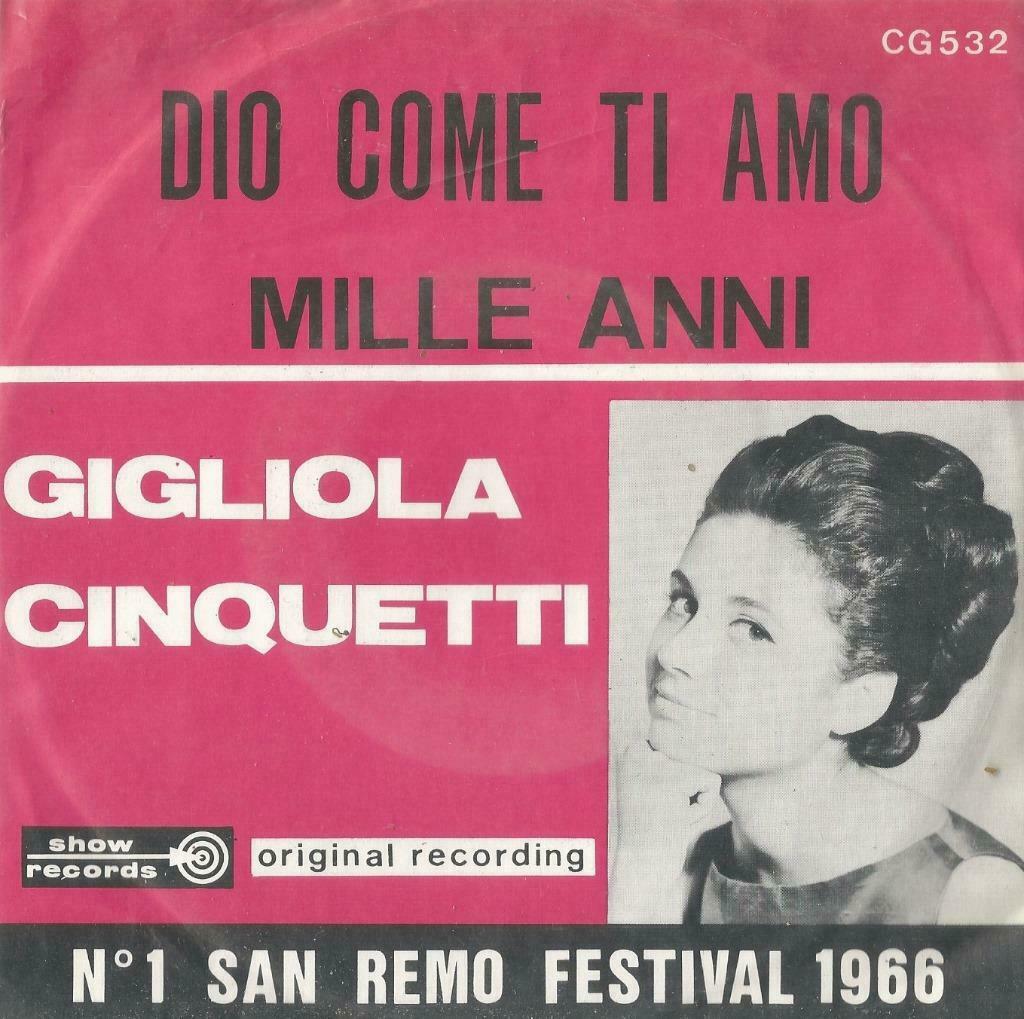 Gigliola Cinquetti – Dio come ti amo / Mille anni - Single, CD & DVD, Enlèvement ou Envoi, Single, Utilisé, Pop