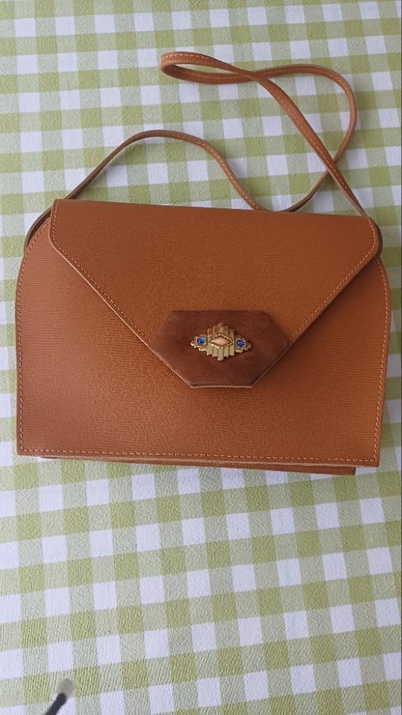 sac en cuir cognac, Enlèvement ou Envoi, Comme neuf, Autres couleurs, Sac à bandoulière