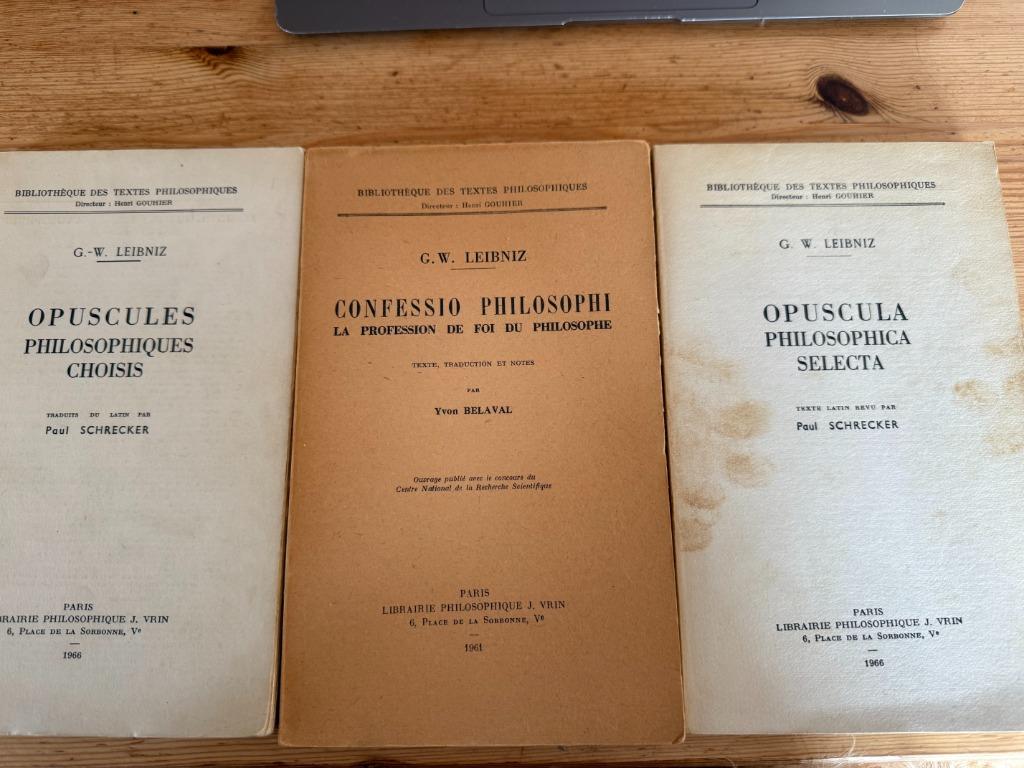 LEIBNIZ. -  LOT DE 3 LIVRES, Envoi, Autre