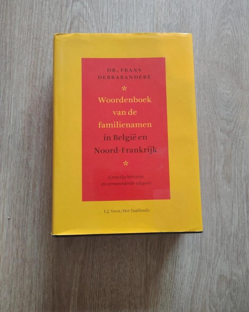 Dr. Frans de Brabandere - woordenboek van de familienamen, Ophalen of Verzenden
