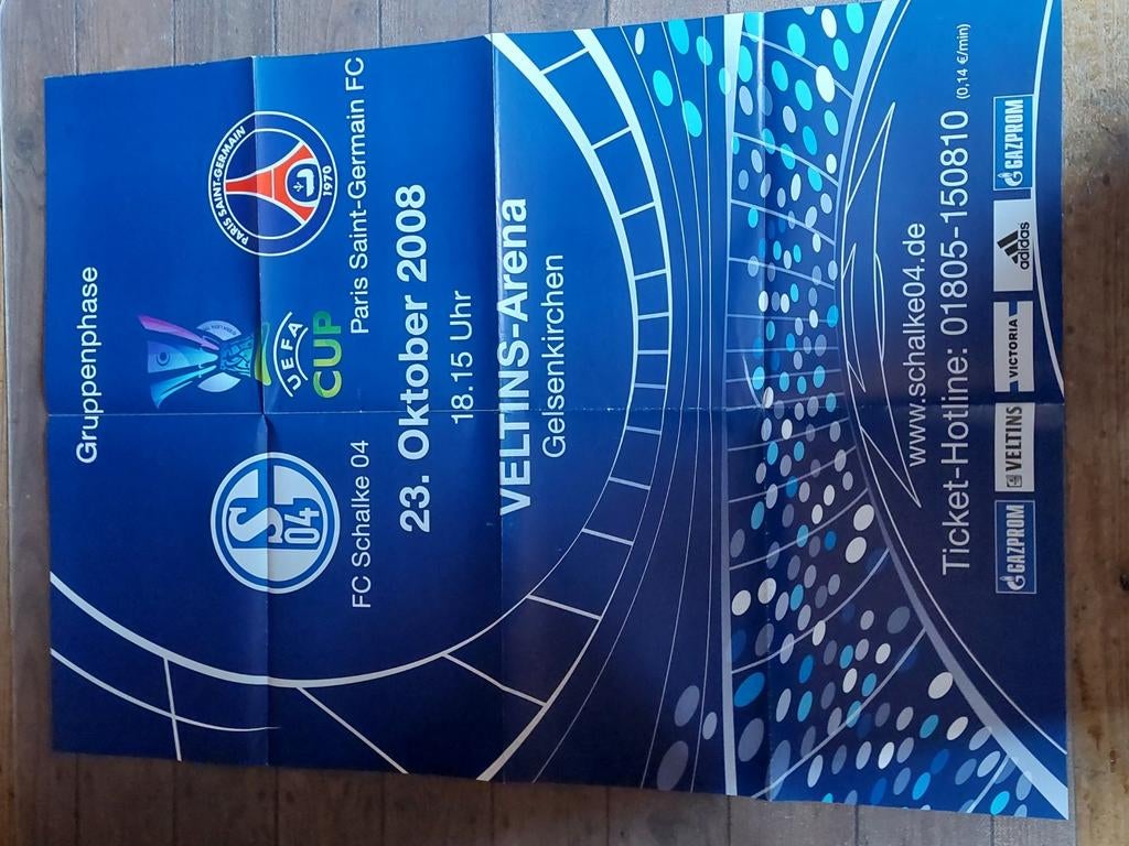 voetbalposter europese bekerwedstrijd, Verzenden, Zo goed als nieuw