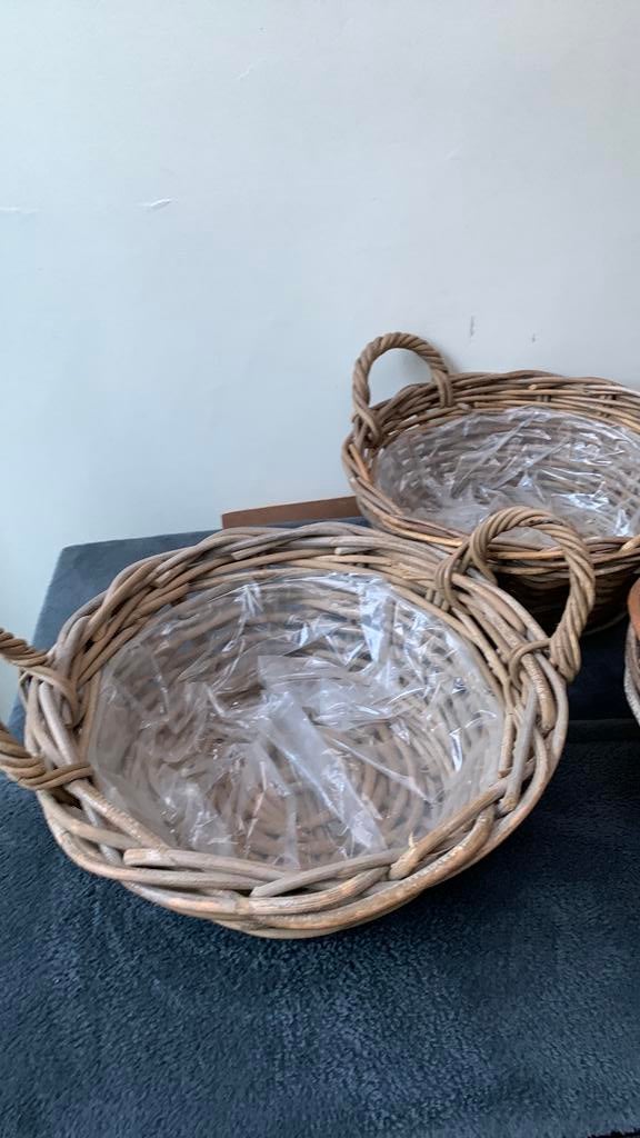 Rieten fruit-, cadeau-, delicatesse mandjes, Ophalen, Nieuw
