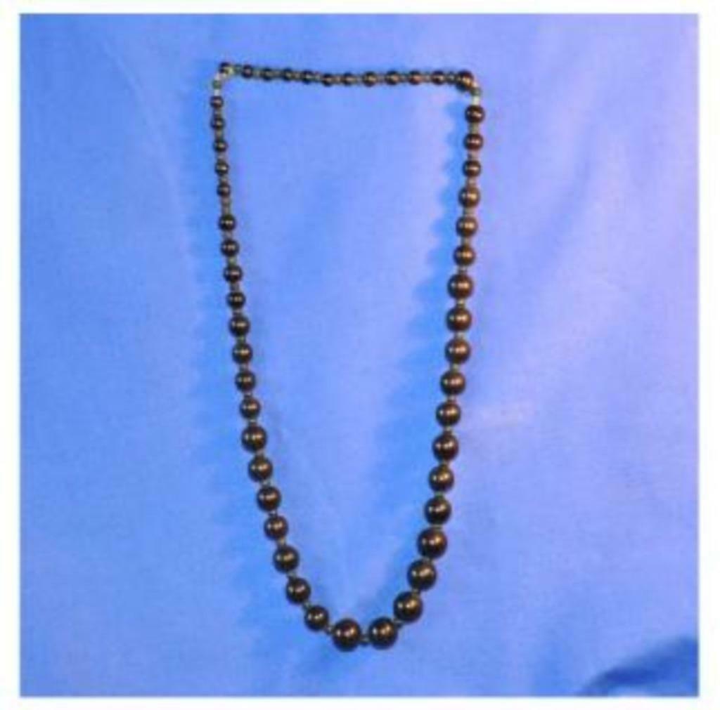 §  collier sautoir (n5) perle noire, Bijoux, Sacs & Beauté, Colliers, Enlèvement ou Envoi, Utilisé, Noir, Synthétique