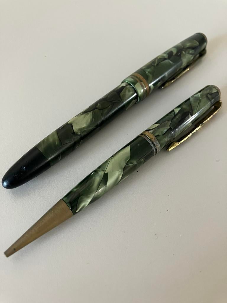 VINTAGE Eversharp GOUDEN 14K-nip vulpen + potlood., Enlèvement ou Envoi, Stylo