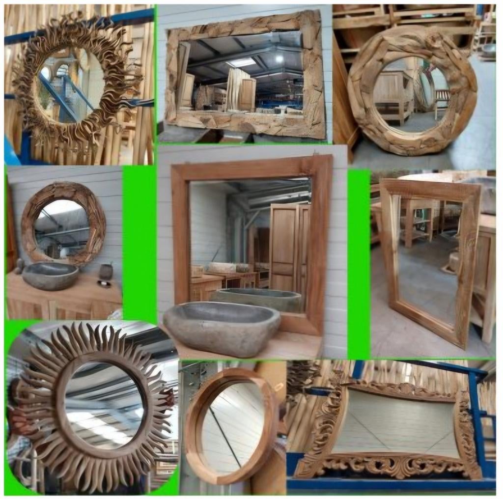 Spiegels in Teak., Huis en Inrichting, Ophalen, Nieuw
