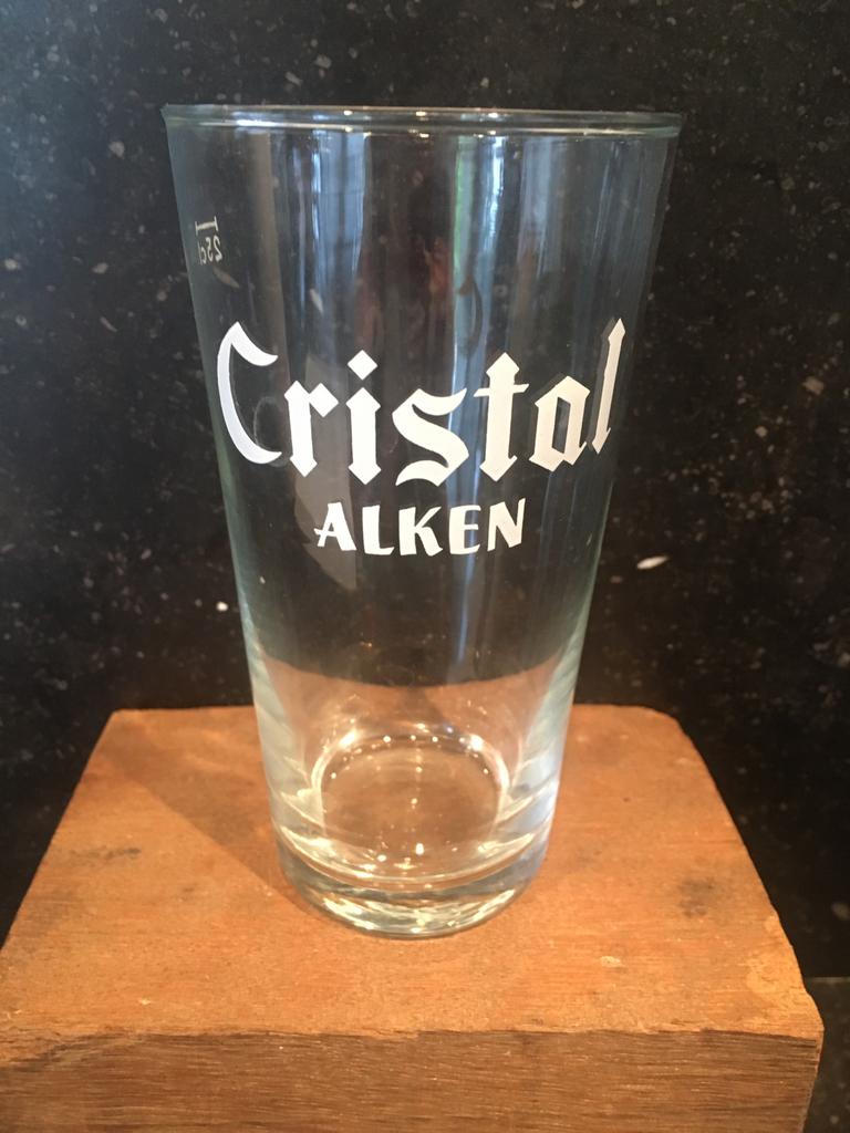 cristal alken boerke met maat-aanduiding 25 cl, Verzamelen, Ophalen of Verzenden, Gebruikt, Glas of Glazen, Overige merken