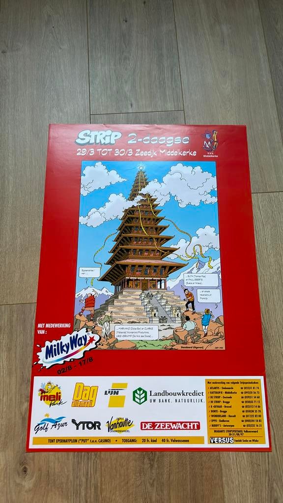 Vandersteen suske en wiske affiche middelkerke 1997, Ophalen of Verzenden, Nieuw