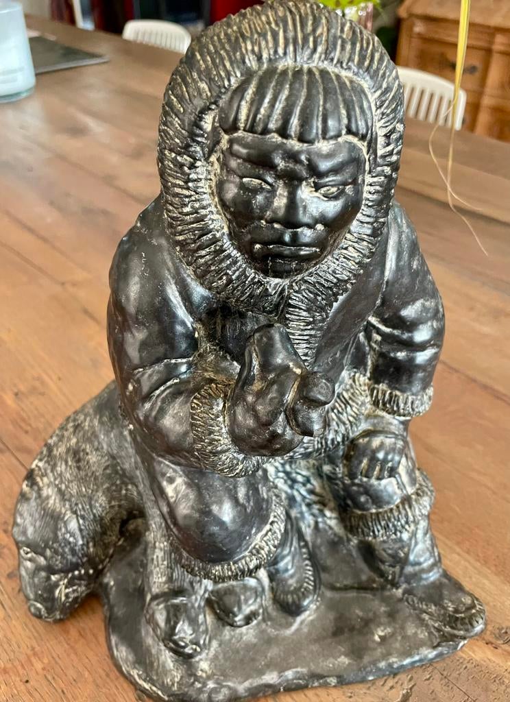 Inuit-sculptuur van Wolf, Antiek en Kunst, Kunst | Beelden en Houtsnijwerken, Ophalen