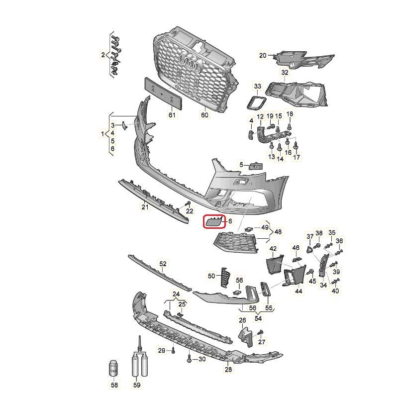 CACHE LAVE PHARE DROIT AUDI RS3 8V (16-19) - ORIGINE AUDI, Autos : Divers, Tuning & Styling, Enlèvement